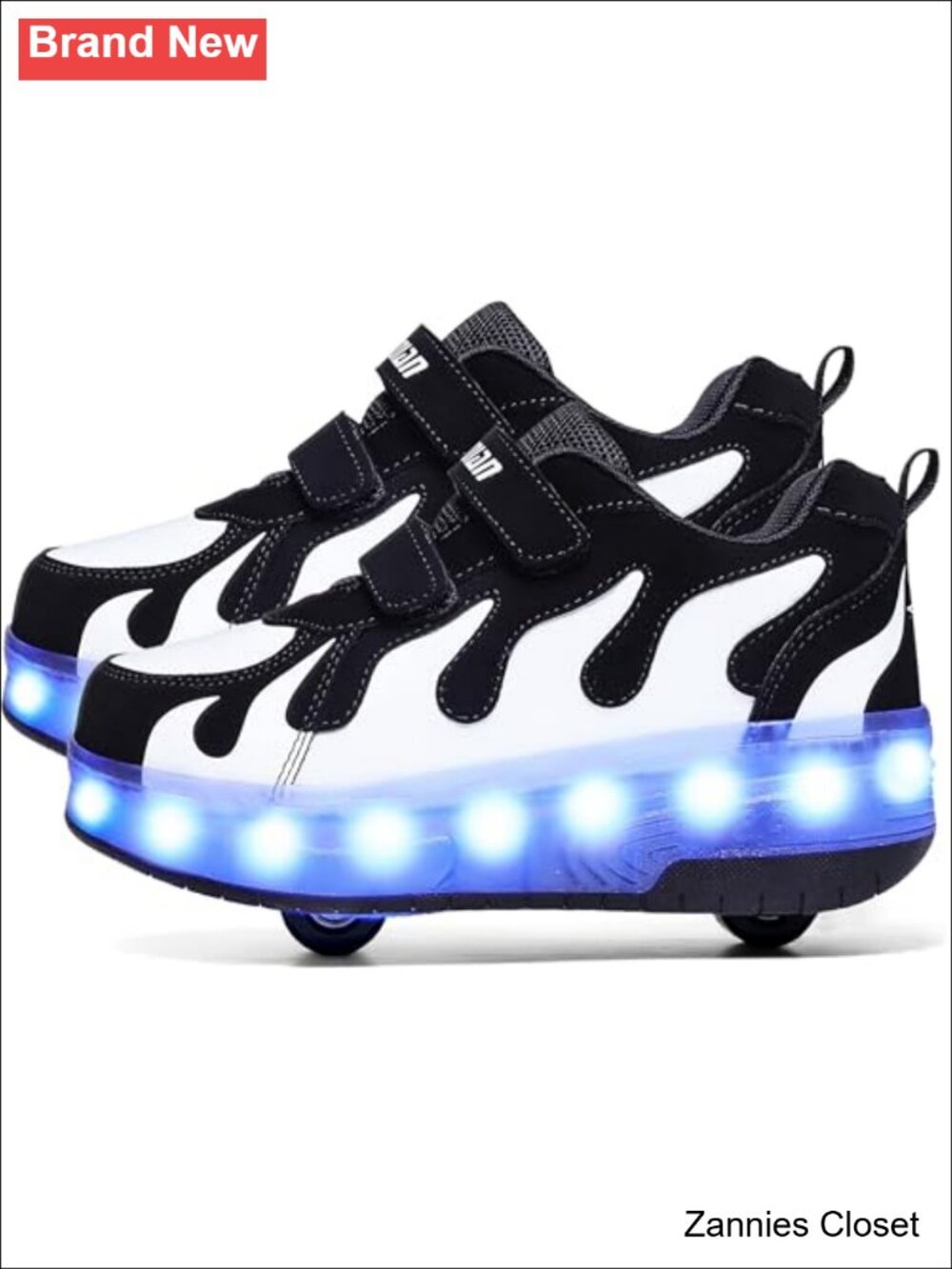 ✨ Kids LED Light Up Roller Skate Sneakers USB Rechargeable Wheeled Shoes
